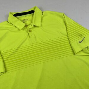 Nike Golf Tour Performance Polo Shirt Men’s XL Dri-Fit Neon Yellow Activewear